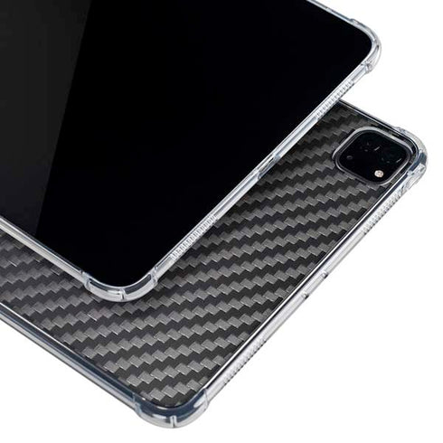 Black Carbon Fiber Specialty Texture Material iPad Pro 11in (2024) Clear Case